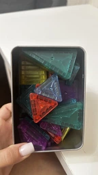 Магнитный набор детского 3D-конструктора Magnetic из 56 цветных деталей для развития ребенка (в кейсе)