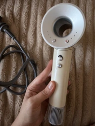 Фен для волос профессиональный Super Hair Dryer 5в1 с держателем белый + серый