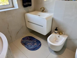 Килимок для ванної кімнати Shower Room 3D Мармур вологовбираючий нековзний килим суперпоглинаючий, діатомітовий 80х50 см сірий фото від покупців 4