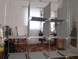 Мобільна тканинна розбірна шафа для одягу 4 секції текстильний органайзер з тканини портативний переносний