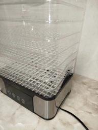 Сушарка для продуктів Zepline ZP-00349 1000 Вт із 7 прозорими ярусами та регульованим термостатом 35–80 °C дегідратор для сушіння овочів фруктів ягід зелені трав м’яса та риби