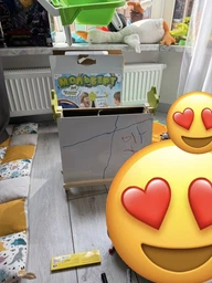Мольберт дитячий настільний 5в1 дерев'яний двосторонній для малювання, творчостіі, навчання та розвитку Люмік (LMA5N) фото від покупців 2