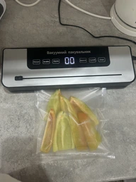 Вакуумний пакувальник побутовий вакууматор Deluxe Food Model: vs0150 українська версія для їжі так продуктів 120 Вт з дисплеєм та різаком + шланг для вакуумування фото від покупців 7