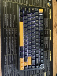 Игровая механическая беспроводная клавиатура AULA F75 WHITE-BLUE, 75%, RGB, USB‑C, hot-swap, Reaper Switch с регулятором громкости