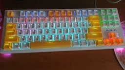 Клавіатура дротова Aula F3032 White keycaps plus 21 Yellow keys KRGD Red USB EN/UA (6948391204680)