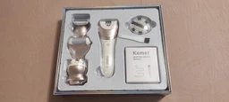 Епілятор бездротовий Kemei суха і волога депіляція 5в1 з насадками депілятор пемза масажер бритва пілінг з підсвіткою фото від покупців 2