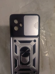 Чехол накладка Guard Shield Armor с кольцом для ZTE Blade A54 Silver