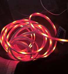 Розумна гнучка неонова світлодіодна стрічка Neon LED RGB-IC з Bluetooth USB та синхронізацією музики 10 метрів Водостійкий смарт гнучкий неон SMD5050 з пультом і блютуз додатком 5 вольт сумісність з Авто ТБ ПК фото від покупців 1