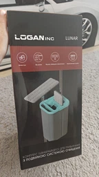 Швабра с ведром LOGAN inc LUNAR Flat Mop — комплект для уборки пола с двухкамерным ведром, автоматическим отжимом и 2 насадками из микрофибры фото от покупателей 2