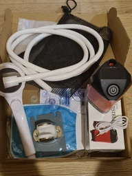 Портативный душ на аккумуляторе, 4800 мАч, c дисплеем, от USB / Аккумуляторный душ / Туристический душ / Походный душ
