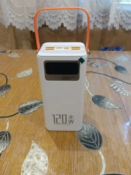 Повербанк 50000 mah 20W Super Fast Charge с LED дисплеем и быстрой зарядкой PD/QC 3 порта powerbank павербанк для телефона apple айфона iphone самсунг samsung роутера планшета универсальный с фонариком чорний фото от покупателей 9