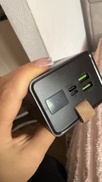 Повербанк 50000 mah 22.5W Qinetiq RQ-50 з LED дисплеєм і швидкою зарядкою PD/QC 3 порта кабель Type-C в комплекте powerbank 50 000 павербанк для телефона apple айфона iphone самсунг samsung роутера універсальний павербанк з ліхтариком + кабель gray фото від покупців 2