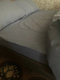 Комплект постельного белья полуторный 150х210 Бязь Gold Luxe простыня на резинке 120х200х20 наволочки 50х70 серый фото от покупателей 4
