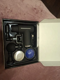 Массажер пистолет перкуссионный сенсорный 6в1 Massage Gun для тела спины ног и шеи мышц ультракомпактный ударный ручной черный фото от покупателей 5