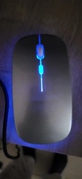 Мишка безпровідна комп’ютерна Lem Berger безшумна бездротова дворежимна на Bluetooth та фішку 2,4GHz, 1600 DPI, з RGB підсвіткою, матова біла, G8159-3, 3309793 фото від покупців 2