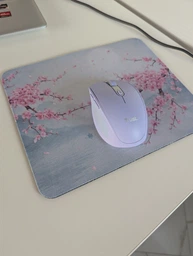Коврик для мыши sakura игровой и офисный 22х18 нескользящая резиновая основа, точная поверхность для оптической и лазерной мышки, износостойкая, для работы, игр и учебы (50200)
