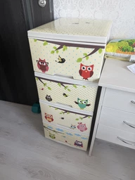 Комод Алеана кремовий, фасад "Сова" 95,5х39х45,5см 000033905