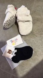М'які пінетки "Cozies" для малюків з липучкою та протиковзкою підошвою (довжина устілки 12 см) (6-12 місяців) сірий (KS1063)