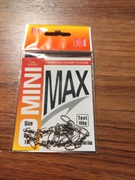 Вертлюг MiniMax High Speed ​​Double Rolling Swivel With Insurance №10 із застібкою 10 кг 10 шт. (YM-3035-10)