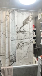 Штора для ванної кімнати SPAZIO MARBLE PEVA 200х200 см із 12-ма кільцями