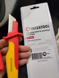 Нож для снятия изоляции Intertool 170 мм с пяткой (HT-0562)