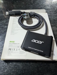 Карта видеозахвата Acer Video Capture Card, 4K HDMI для USB A/Type-C 1080P 60FPS с микрофонным входом и выходом на наушники