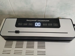 Вакуумний пакувальник побутовий вакууматор Deluxe Food Model: vs0150 українська версія для їжі так продуктів 120 Вт з дисплеєм та різаком + шланг для вакуумування фото від покупців 19