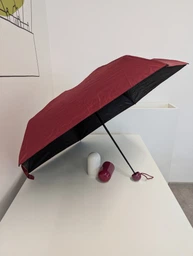 Жіночий кишеньковий міні-парасолька Umbrella з футляром Бордовий ( З-0043) фото від покупців 2