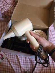 Фен для волосся професійний Super Hair Dryer 5в1 з тримачем білий + сірий фото від покупців 8