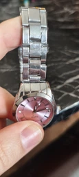 Женские кварцевые часы круглой формы (Silver-Pink) фото от покупателей 2
