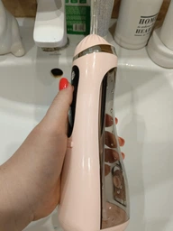 Ирригатор для полости рта 200 мл портативный аккумуляторный с 4 насадками Oral Irrigator, беспроводной с 3 режимами работы для ухода за зубами, деснами и брекетами Синий, AND-1-37-Blue фото от покупателей 2