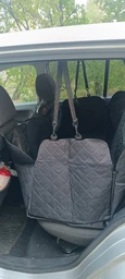 Автогамак для собак в машину на заднє сидіння авто гамак накидка чохол з блискавкою посередині автомобільна підстилка з бортами для перевезення собаки (002270) фото від покупців 1