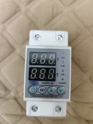 Реле напряжения 60А, 220В (230В), TOMZN, автомат на DIN рейку, TOVPD1-60-EC электронное, с зашитой по току и напряжению схема 1P+N