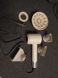 Фен для волосся професійний Super Hair Dryer 5в1 з тримачем білий + сірий фото від покупців 4