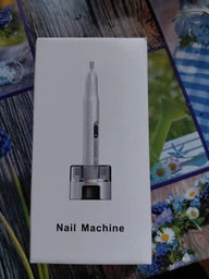 Професійний безпровідний фрезер для манікюру та педикюру Nail Machine 8809 машинка для манікюра та педикюра і УФ лампа + подарунок 12 насадок, рожевий фото від покупців 3