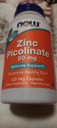 Піколінат цинку Now Foods (Zinc Picolinate) 50 мг 120 рослинних капсул