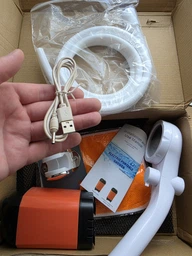 Душ портативний туристичний акумуляторний 6000 mAh з насосом похідний польовий переносний для кемпінгу, походів фото від покупців 2
