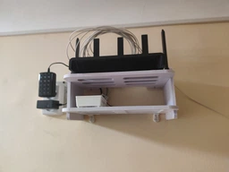 2-уровневая Полка для Wi-Fi роутера, модема, приставки, маршрутизатора 30*20*15 см, белая