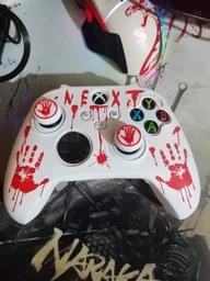 Качественный защитный силиконовый чехол Next (Black/Red) для геймпада Xbox Series X|S + накладки на стики