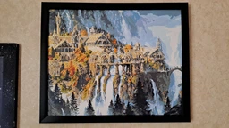Картина по номерам 40×50 см Kontur. Осенний замок Ривенделл Властелин колец. DS0527