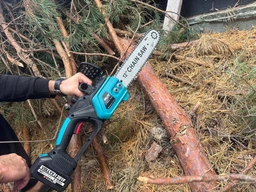 Акумуляторна ланцюгова пила ( пилка ) садова Vollyx Electric Saw з шиною 12" для дерева та гілок, електропила + 2 акумулятори 21В, кейс фото від покупців 3