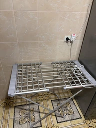 Электрическая напольная сушилка для белья 230 Вт 148×54×93 см складная с подогревом перекладин и боковых крыльев до 55°C фото от покупателей 1