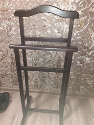 Вішалка підлогова дубова 102x45x37 см коричневий: темне дерево фото від покупців 1