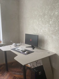 Комп'ютерний стіл геймерський письмовий сучасний ігровий для пк комп'ютера геймера школяра офісу дому роботи геймерські столи Квест 150 х 90 х 74.5 см Бетон Темний