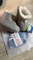 Детские теплые пинетки "Warm Paws" для малышей (длина стельки 12,5 см) (12-18 месяцев) серый (KS1032)