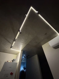 Світлодіодна LED COB стрічка 3 метри із кнопкою USB 5V, білий нейтральний, світильник для підсвічування кухні шаф, 4000K фото від покупців 1