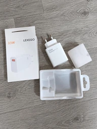 Мережевий зарядний пристрій 33W LEXEGO USB Type-A швидка зарядка для телефона планшета годинника Turbo Charge та Quick Charge блок живлення для Xiaomi Samsung Apple адаптер для самсунга ксяомі charger білий (XMB-33W)