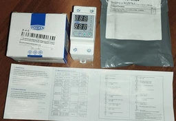 Реле напруги 40А, 220В (230В), TOMZN, автомат на DIN рейку, TOVPD1-40 електронне, із захистом по струму та напрузі схема 1P+N