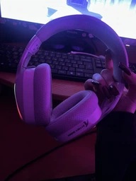 Беспроводные игровые наушники Attack Shark L90 Tri-Mode с микрофоном (Белые, BT/2.4G/AUX, 40 мм)