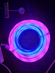 Умная гибкая неоновая led лента smart neon RGB-IC magic с bluetooth usb адаптером диодная подсветка 5 метров смарт светодиодный ргб цветной неон адресная трубка управление с телефона пульт с блютуз приложением 5 вольт комплект для авто тв пк фото от покупателей 3